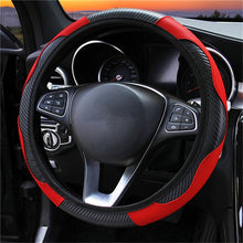 Load image into Gallery viewer, 37-38cm Car Steering Wheel Cover Breathable Anti Slip PU Leather Steering Covers Suitable Auto Decoration internal Accessories
