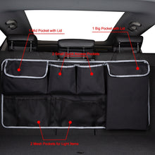 Load image into Gallery viewer, Car Rear Seat Organizer Auto Seat Back Storage Bag Automobile Trunk Cargo Mesh Ornaments Sundries Gadget Interior Accessories
