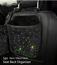 Load image into Gallery viewer, Car Hanging Organizer Seat Back Storage Premium Rhinestone Bling Container Stowing Tidying  Sparkly Accessories Interior Styling
