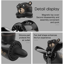 Load image into Gallery viewer, Car Air Freshener Bear Pilot Rotating Propeller Outlet Fragrance Interior Perfume Diffuse Auto Accessories Air Fresheners
