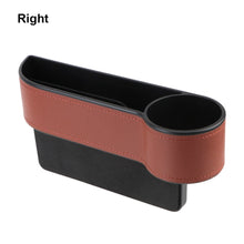 Load image into Gallery viewer, PU Leather Car Seat Gap Storage Box Universal Seat Gap Slit Box With Charging Hole Phone Bottle Keys Holder Box Auto Organizer
