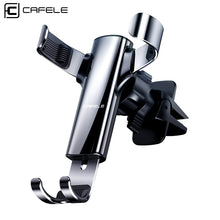 Load image into Gallery viewer, CAFELE Universal Gravity Car Phone Holder Alloy Air Vent Mobile Phone Holder Mount Stand For Car coche Interior Car Accessory
