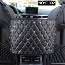 Load image into Gallery viewer, Car Large Capacity Storage Pocket Seat Crevice Net Handbag Holder Luxury Leather Seat Back Organizer Mesh  Bag Automotive Goods
