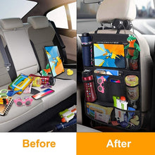 Load image into Gallery viewer, 2PC/1PC Car Back Seat Organizer Kids Car Backseat Cover Protector with Touch Screen Tablet Holder Kick Mats with Pocket for Toys
