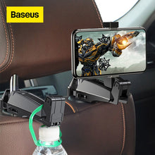 Load image into Gallery viewer, Baseus 2 in1 Car Headrest Hook with Phone Holder Back Seat Hook for Bag Handbag Fastener Backseat Organizer Multifunction Clip
