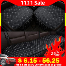 Load image into Gallery viewer, PU Leather Car Seat Cover Universal Auto Chair Front Rear Back Waterproof Cushion Protector Four Season Accessories Interior
