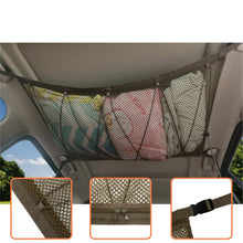 Load image into Gallery viewer, Portable Car Ceiling Storage Net Pocket Roof Interior Cargo Net Bag Car Trunk Storage Pouch Sundries Storage Organizer
