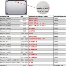 Load image into Gallery viewer, Aluminum Vertical Laptop Stand Space-saving Rack Desktop Erected Holder For Apple MacBook Pro 16 14 Air 13.3 M2 notebook support
