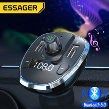 Load image into Gallery viewer, Essager USB Car Charger FM Transmitter Bluetooth 5.0 Coche Adapter Wireless Handsfree Audio Receiver MP3 Player Auto Accessories
