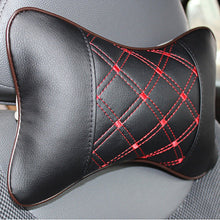 Load image into Gallery viewer, PU &amp; Cloth Excellent Durability Auto Safety Car Headrest Breathe Seat Head Neck Rest Pillow Universal Fit For All Vehicles
