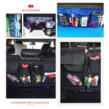 Load image into Gallery viewer, Car Rear Seat Back Storage Bag Multi Hanging Nets Pocket Trunk Bag Organizer Auto Stowing Tidying Interior Accessories Supplies
