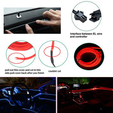 Load image into Gallery viewer, 1m/2m/3m/5m Neon LED Car Interior Lighting Strips Auto LED Lights Garland EL Wire Rope Decorative Lamp Flexible Tube Accessory
