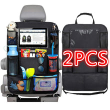 Load image into Gallery viewer, 2PC/1PC Car Back Seat Organizer Kids Car Backseat Cover Protector with Touch Screen Tablet Holder Kick Mats with Pocket for Toys
