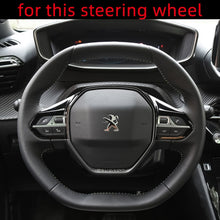 Load image into Gallery viewer, for Peugeot 3008 4008 5008 Car Steering Wheel Cover Carbon Fibre + PU Leather Auto Accessories interior Coche
